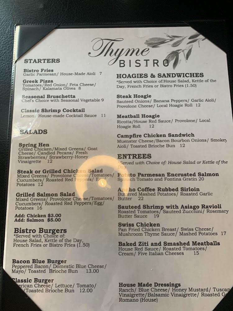 Thyme Bistro Menu image 3